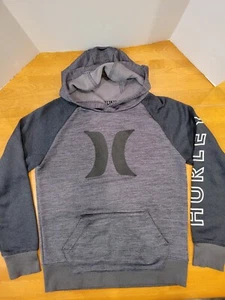 Nike Dri Fit/Hurley Two Tone Gray Hoodie Youth Size S Excellent Condition - Picture 1 of 7