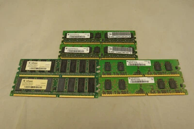 Infineon DDR 256MB Computer Memory Stick Lot x6 - Image 1 of 4