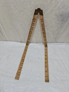 Vintage Rabone Chesterman No 1167 Folding ruler  with brass   36 inch    Ruler. - Picture 1 of 15