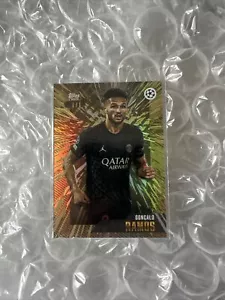 2023-24 Topps X Látigo Oro UEFA Gonçalo Ramos Oro 1 de 1, 1/1 PSG - Imagen 1 de 2