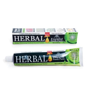 100% Herbal Toothpaste Stain Tartar Removal Teeth Whitener Fluoride Free 2 pack - Picture 1 of 2