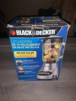 Batidora BLACK & DECKER BL2020S 10 velocidades acero inoxidable cepillado/NUEVA/FUNCIONA/CAJA ABIERTA Foto 1 de 4