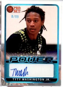 2021-22 Pro Set Power Portrait Spectrum Platinum TyTy Washington Jr. AUTO 8/99 - Picture 1 of 1