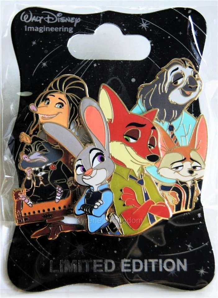 WDI D23 DISNEY ZOOTOPIA GRUPO DE PERSONAJES JUDY HOPPS NICK WILDE PIN LE 250 Foto 1 de 1