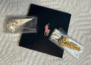 Designer Pin Lot - 3 Total - Marc Jacobs, Fossil, Ralph Lauren Pink - Picture 1 of 9