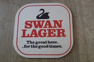 SWAN LAGER - GREAT BEER FOR THE GOOD TIMES - COASTER - Picture 1 of 2