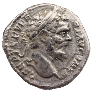 Roman Imperial | Septimius Severus | AR Denarius | 194 | Rome Jupiter & Victory - Picture 1 of 7