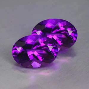 11.05 CT AAA Grade Amethyst 100% Natural Purple Amethyst Pair For Earrings - Picture 1 of 4