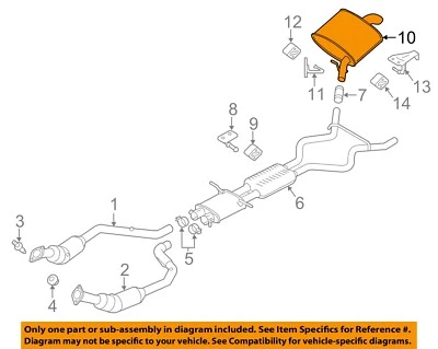 LAND ROVER OEM 14-17 Range Rover Sport componentes de escape-tubo silenciador LR047854 Foto 1 de 2