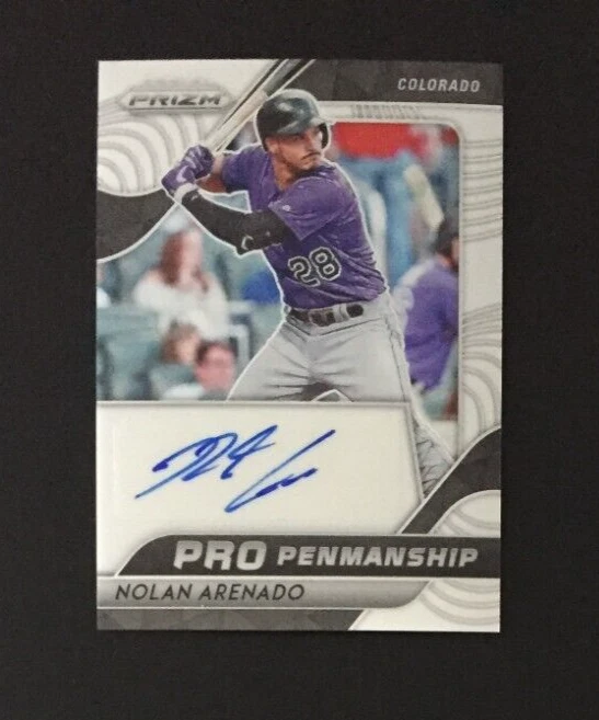 2020 Panini Prizm Pro Penmanship Nolan Arenado Autograph