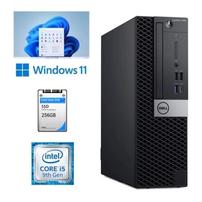 Dell OptiPlex 7070 SFF (Intel Core i5 9th Gen, 3GHz, 8GB, 256GB) Win11 Desktop - Image 1 of 4