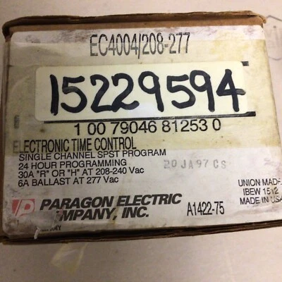 Paragon Electric Company Electronic Time Control EC4004/208-277 - Image 1 of 4