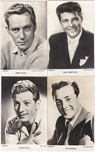 FAMOUS FILM STARS REAL PHOTO POSTCARDS X 8 - Picture 1 of 3