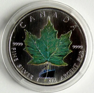 Kanada 5 Dollars 2005 Maple Leaf - Sommer, Privy, 1 Oz Silber - Bild 1 von 2