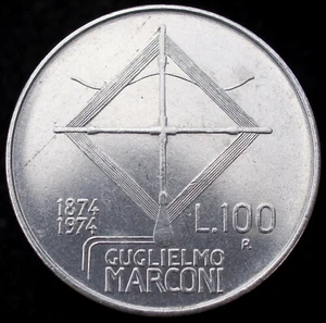 Italy 100 Lire 1974 - Marconi (GLIC-005E) - Picture 1 of 2