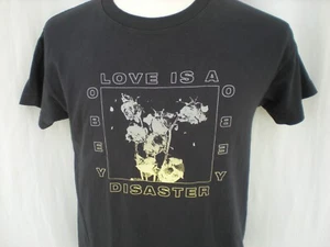 Obey T-Shirt Love Is A Disaster Shepard Fairie Schwarz Baumwolle Vintage S Medium M - Bild 1 von 6