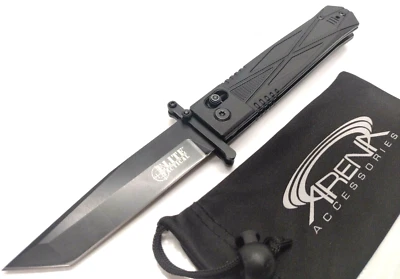 Swing Guard Tanto D2 Blade Ball Bearing Pivot Axis/Crossbar Lock Pocket Knife - Image 1 of 4