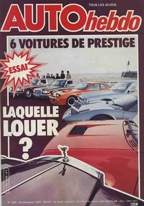 AUTO HEBDO N°298 24.12.1981 PORSCHE 924 R5 TURBO - Bild 1 von 1