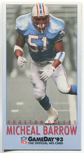 1993 GameDay #199 Michael Barrow Houston Oilers - Picture 1 of 2