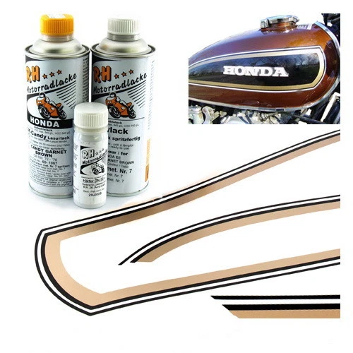 Honda CB 500 Four K2 Lacksatz Lack Candy Garnet Brown + Tank Dekor Zierstreifen - Bild 1 von 1