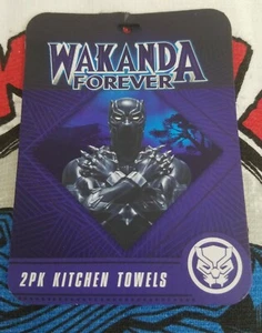 WAKANDA FOREVER 2 pack kitchen towels marvel since 1966 Comic Soft Cotton - Afbeelding 1 van 4