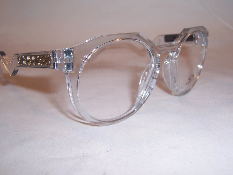 RARE Oakley HSTN OX8139-0550 Polished Clear Round Unisex Eyeglass Frames 50-21