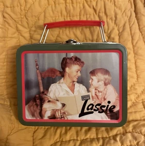 Vintage Lassie Timmy Mini Metall Brotdose Blechdose Co 5,5 x 4" 1997 Reproduktion - Bild 1 von 4