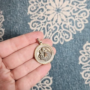 Vintage Classic Silver & Gold Saint St Anthony Pendant - Picture 1 of 6