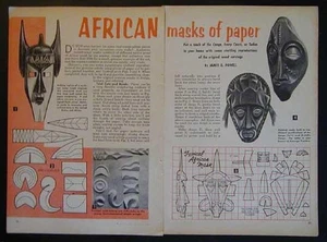 Maschere africane di carta Come fare PIANI - Modelli Congo Sudan - Foto 1 di 2