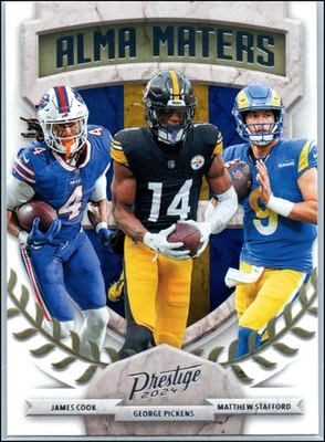 2024 Panini Prestige James Alma MatersJames CookGeorge Pickens,Matthew  Stafford - Image 1 of 2