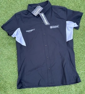 Triumph Racing Motorcycle Shirt Large Ladies Black White - Picture 1 of 9