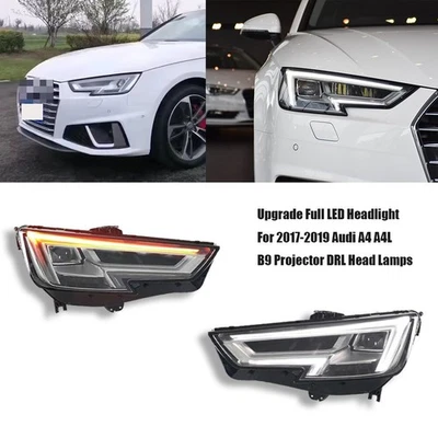 Faro LED completo actualizado para Audi A4 A4L B9 2017-2019 proyector faros DRL Foto 1 de 4