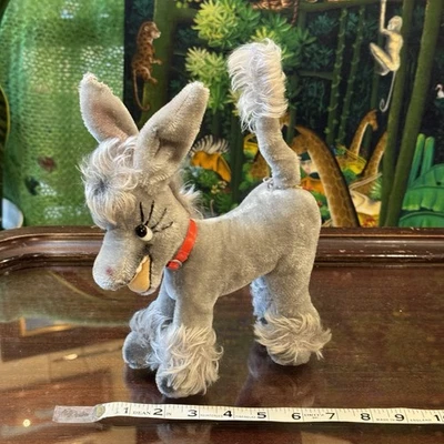Peluche 9” Anker o Schuco Alemania Muftí Bebé Riendo Burro Mohair Años 60 De Colección Foto 1 de 4