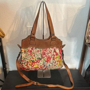 Bolso de Hombro Patricia Nash Brillante Floral Cuero Italiano - Imagen 1 de 10