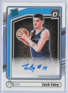 2024-25 Panini Donruss Optic Zach Edey Rated Rookie Auto RC #319 Grizzlies - Picture 1 of 3