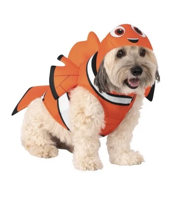Disney Pixar Buscando a Nemo Payaso Pez Mono con Capucha Halloween Perro Mascota Disfraz Foto 1 de 4