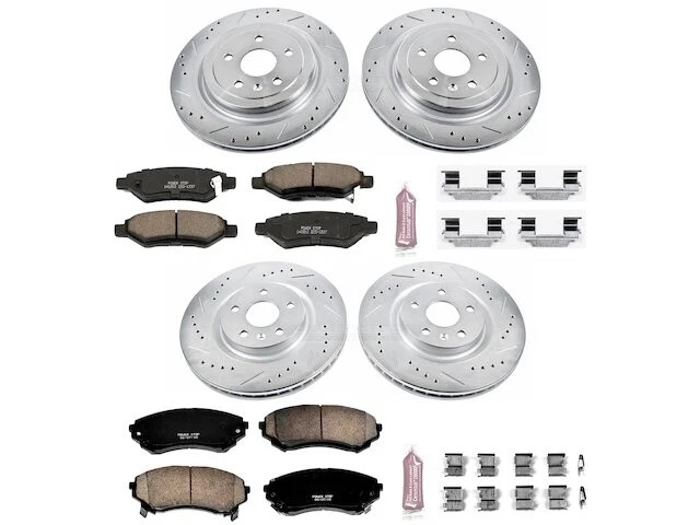 Kit de pastilha de freio dianteiro e traseiro e rotor para Cadillac CTS 2009 PR115YG 2008-2014 - Imagem 1 de 1