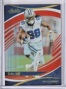 2025 Panini Absolute CeeDee Lamb Spectrum Orange /150 #29 Dallas Cowboys - Foto 1 di 2