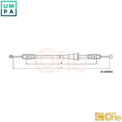 CABLE PULL PARKING BRAKE 92.20.160B082 FOR CHRYSLER GRAND/VOYAGER/IV TOWN/& 2.5L - Image 1 of 4