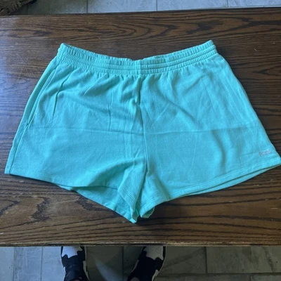 Pantalón Corto Victoria’s Secret ROSA Cintura Alta Campus en Verde Azulado Brillo Hielo Para Mujer XXL Foto 1 de 4