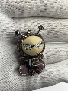 Swarovski Crystal Wings of Fantasy Eliot Robot Pendant Necklace, no Chain, Rare - Picture 1 of 16