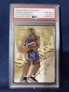 Danny Manning 1998 Skybox Premium Auto graphics PSA 8 POP 1 ALL GRADES - Picture 1 of 3