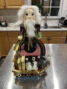 Vintage Bombay 15" Noah's Ark Nutcracker w/ Animals Ark Rainbow Christmas Decor - Picture 1 of 4