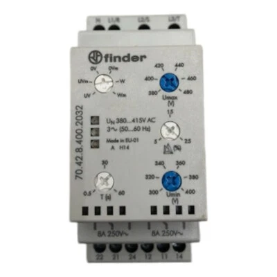 Relé de Controle Finder 70.42.8.400.2032 380-415v 50/60Hz - Image 1 of 4