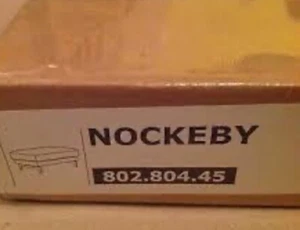 Ikea NOCKEBY Footstool Ottoman Cover Slipcover 802.804.45 RISANE ORANGE New - Picture 1 of 4