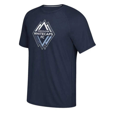 Vancouver Whitecaps FC MLS Adidas Men's Navy Team Crest Climalite T-Shirt Cover