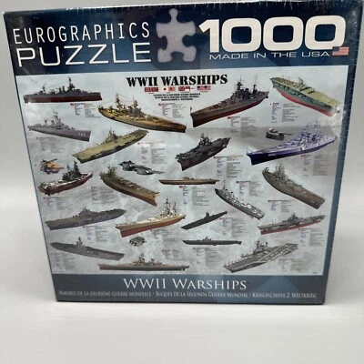 EUROGRAPHICS Jigsaw Puzzle 1000 Piece World War 2 WW II Warships NEW - Image 1 of 4