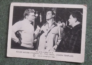 SOMPORTEX 1966 THE SAINT ROGER MOORE TRADING CARD NUMBER 64