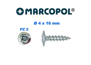 MARCOPOL® Rückwandschrauben mit Tellerkopf  4 x 16 mm - (Menge wählbar) - Bild 1 von 1