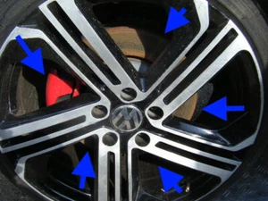 VW GOLF GTI MK7 2016 GENUINE ORIGINAL BRAKE CALIPERS DISCS PADS COMPLETE SET - Picture 1 of 12